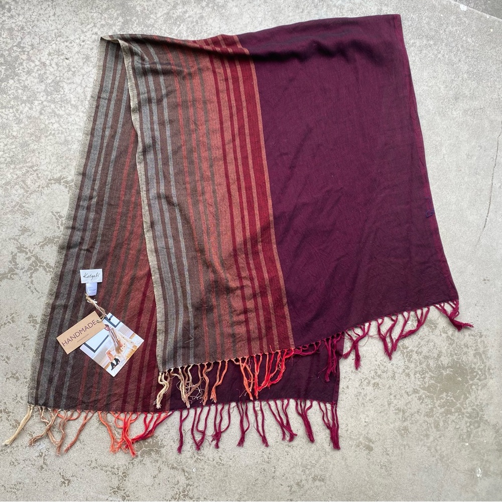 Ketzali Multicolor Striped Scarf NWT